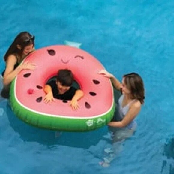 BigMouth Squishmallows Wanda the Watermelon & Tristan the Triceratops Pool Float - Picture 13 of 14